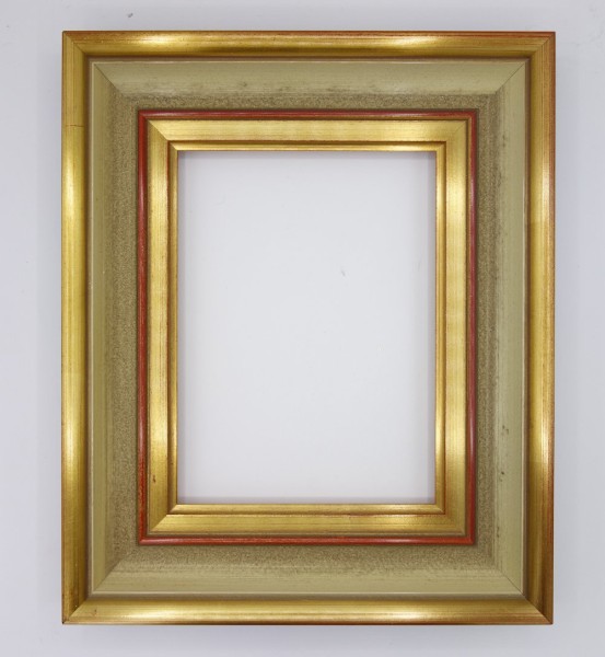 Leerrahmen Hohle Elfenbein, beidseitig Gold 18,5 x 24,5 cm Falzmaß
