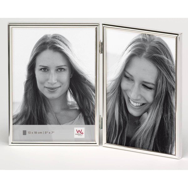 Portraitrahmen Chloe, silber 2x 13 x 18 cm
