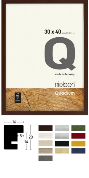 Nielsen Holz-Wechselrahmen QUADRUM (16x20mm)