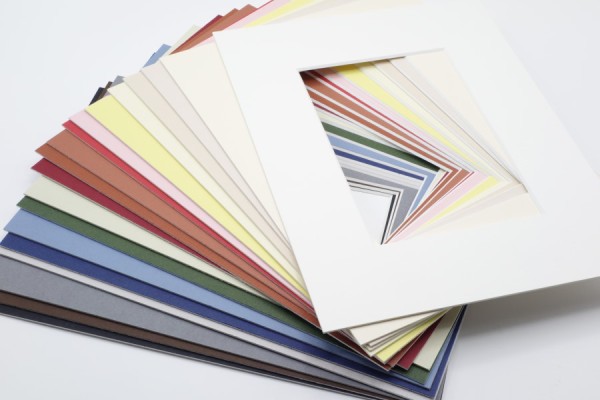 20x Fertigpassepartout in unterschiedlichen Farben - Aussenformat 7 x 10 cm