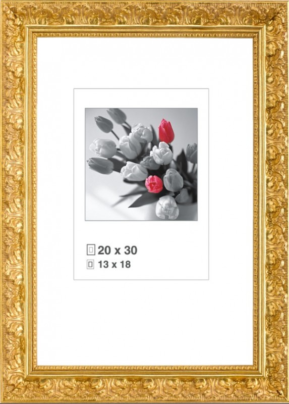 Bilderrahmen Rahmen schwarz-rot gebeizt vorne gold auf natur 40,2 Top Qualität