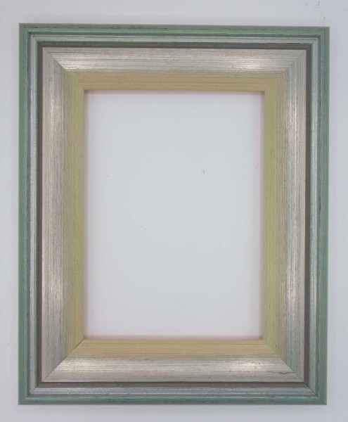 Leerrahmen türkisgrün/silber/elfenbein 18,5 x 24,5 cm Falzmaß