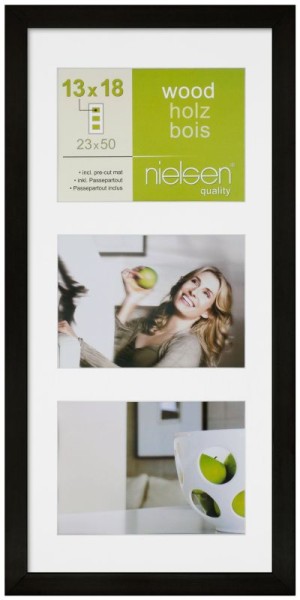 Nielsen Holz-Wechselrahmen Fotogalerie APOLLO mit Passepartout