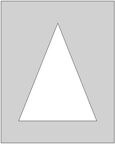 Passepartout Dreieck - Außenformat 40 x 50 cm