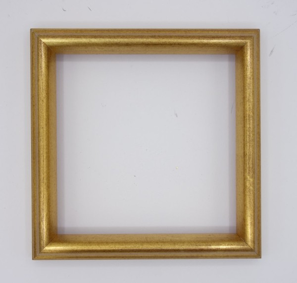 Leerrahmen Altgold rot unterlegt 16,5 x 16,5 cm Falzmaß
